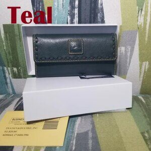 🎯DOONEY & BOURKE Florentine Continental Clutch Wallet In Teal